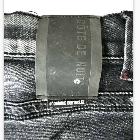 Cote De Nuits Mens Distressed Shredded Pants Patchwork Jeans Designer - Picture 9 of 12